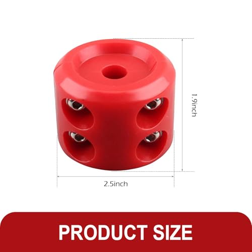 Ferianl Winch Cable Hook Stopper, Rubber Winch Stopper for Wire & Synthetic Rope, with Stainless Steel Screws and Nuts Allen Wrench, Universal for ATV UTV Truck SUV (Red) - Image 2