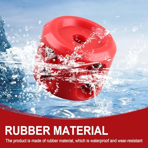 Ferianl Winch Cable Hook Stopper, Rubber Winch Stopper for Wire & Synthetic Rope, with Stainless Steel Screws and Nuts Allen Wrench, Universal for ATV UTV Truck SUV (Red) - Image 4