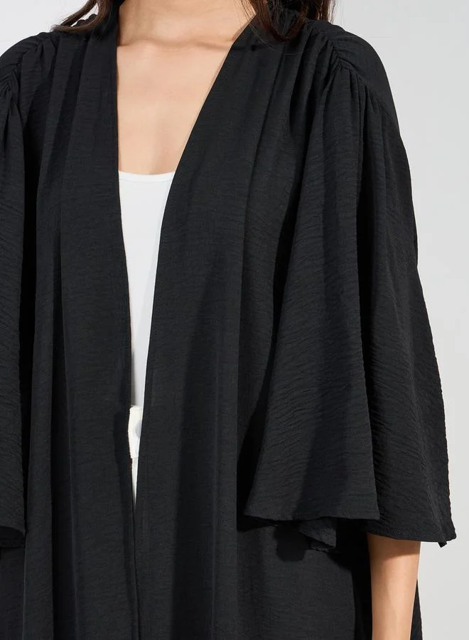 Styli Oversized Maxi Kimono with Wide Sleeves