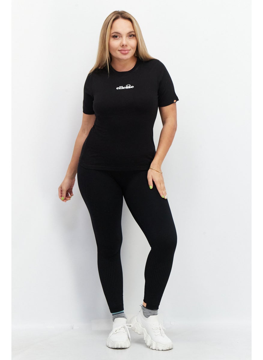 Ellesse Women Sportswear Fit Short Sleeve Training Tops, Black  - Image 2