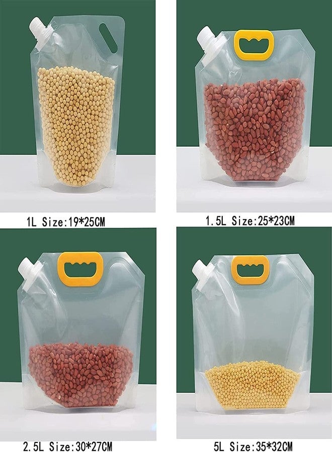Bitnex 2.5L Grain Moisture-Proof Sealed Bag,2 pcs Stand Up Food Storage Pouches, Reusable Grain Storage Bags with Portable Handle for Beans, Grains, Rice, Coffee, Sugar,etc - Image 5