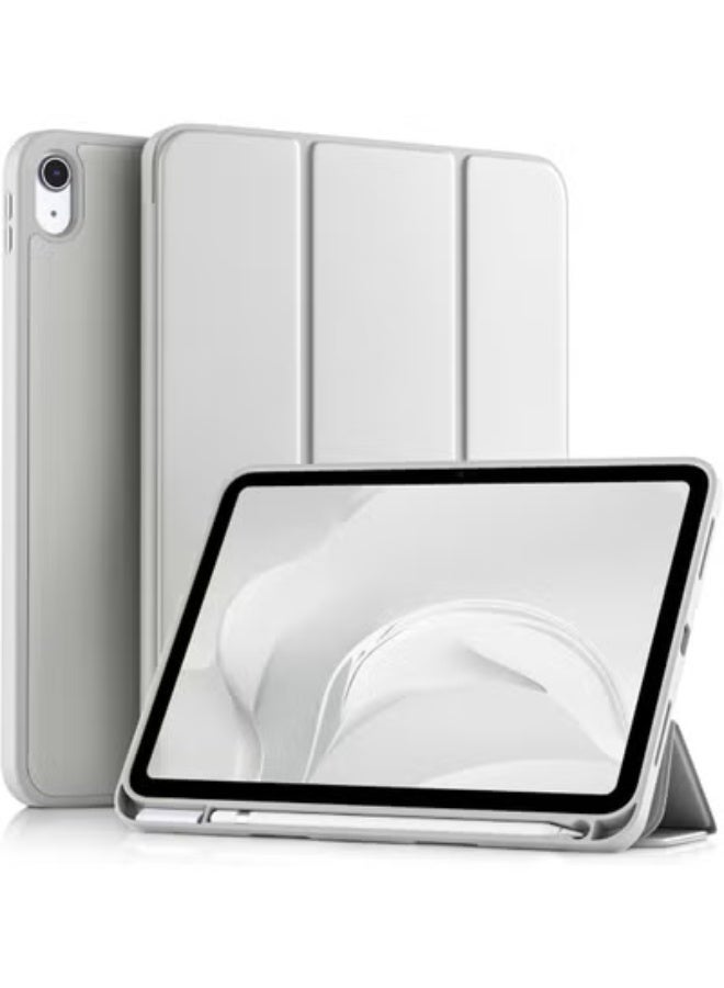 JMD iPad 10.9 Case 10th Generation (2022) / iPad 11th Gen A16 (2025) – Slim Magnetic Trifold Stand Cover with Pencil Holder, Auto Sleep/Wake, Shockproof Lightweight Protection, white - Image 1