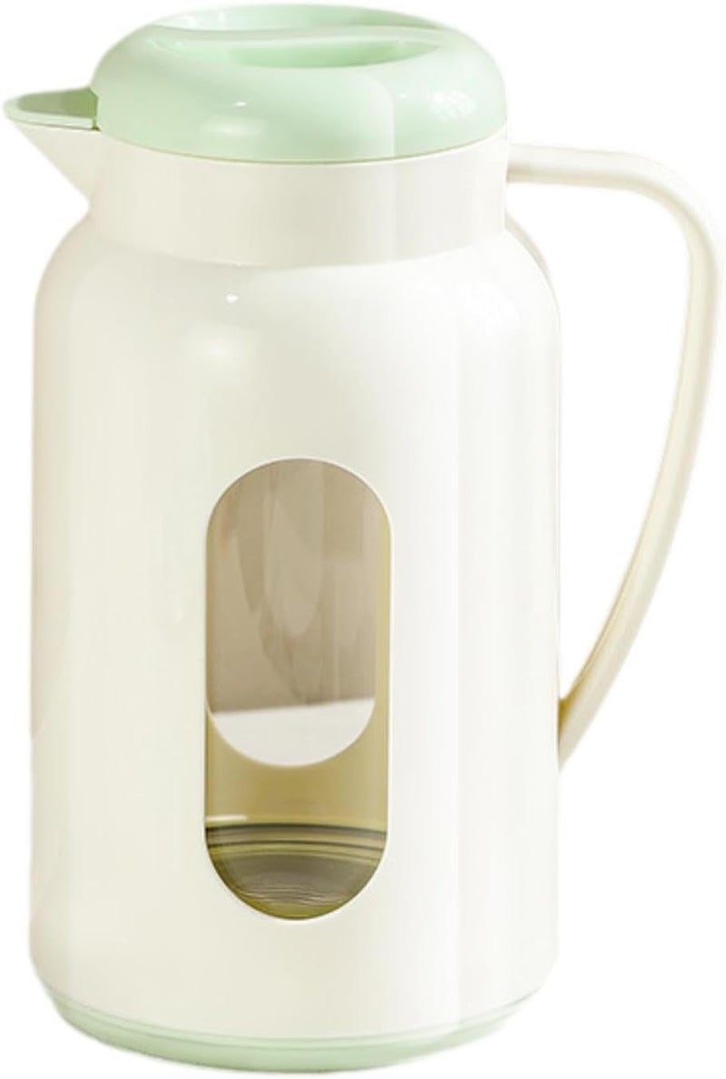 Beverage Jar Water Jug Water Pitcher Teapot Kettle Borosilicate Glass Automatic Spout Mesh Design Suitable for Conference Balcony, Green - Image 1