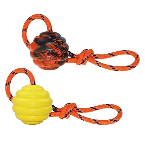 Nevperish K9 Training Ball with Rope Exercise and Reward Toy for Dogs Indestructible Dog Toy Ball with Handle for Training Pull Throw Tug Belgian Malinois Gifts - Image 1