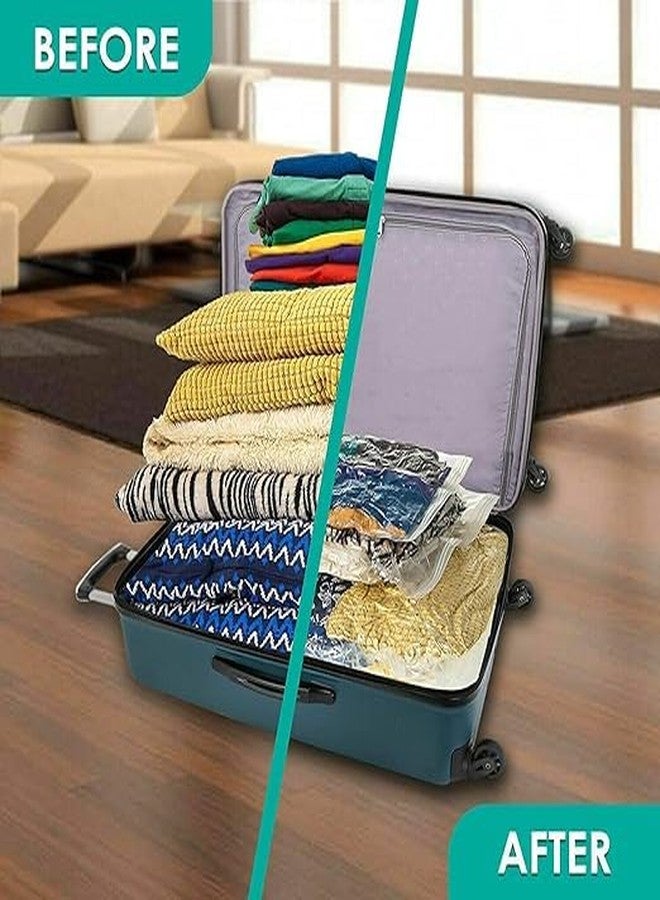 VIPREKHO Vacuum Storage Reusable Ziplock Smart Space Saver Bags with Hand Pump || Space Saver Waterproof Storage Bags ||Vacuum Sealed Travel Bag (set of 1) - Image 5
