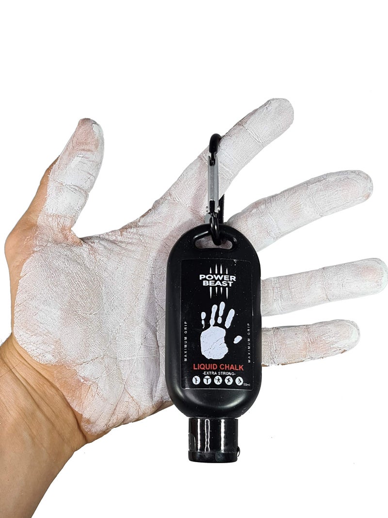 POWER BEAST Liquid Chalk, 2 Bottles Combo of 200 + 50 ML, Liquid Sports Chalk, Free Professional Hand Grip for Gym, Weightlifting, Rock Climbing, Gymnastics, Crossfit, Powerlifting, Pole Dance. - Image 3