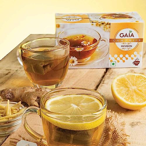 GAIA Chamomile Green Teabox (Pack of 2) for Stress Relief and Sound Sleep| Infused with 100% Whole Leaf & Natural Chamomile Flowers in 25 Convenient Tea Bags in Each Box - Image 5