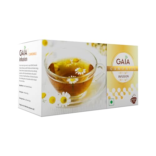 GAIA Chamomile Green Teabox (Pack of 2) for Stress Relief and Sound Sleep| Infused with 100% Whole Leaf & Natural Chamomile Flowers in 25 Convenient Tea Bags in Each Box - Image 2