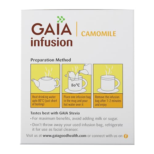 GAIA Chamomile Green Teabox (Pack of 2) for Stress Relief and Sound Sleep| Infused with 100% Whole Leaf & Natural Chamomile Flowers in 25 Convenient Tea Bags in Each Box - Image 3