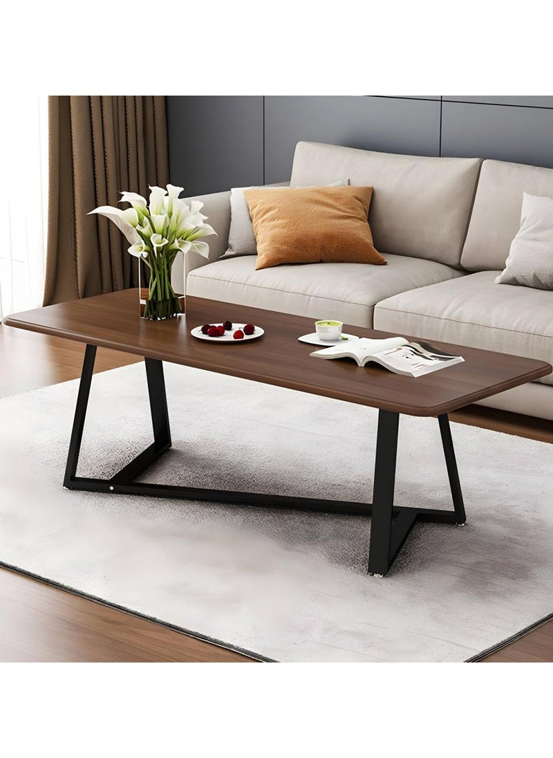 EXPERT - Rectangular coffee table with steel frame legs and a large elegant desk top-EI-204 - Image 1