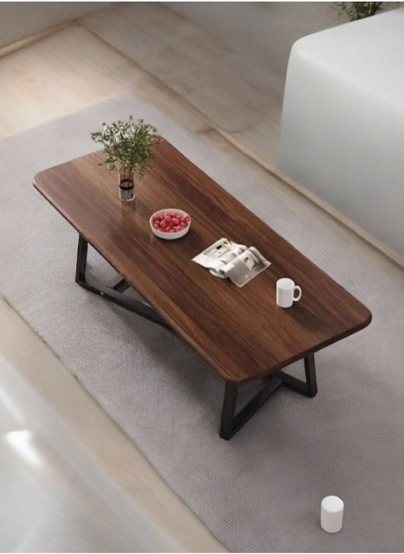 EXPERT - Rectangular coffee table with steel frame legs and a large elegant desk top-EI-204 - Image 1