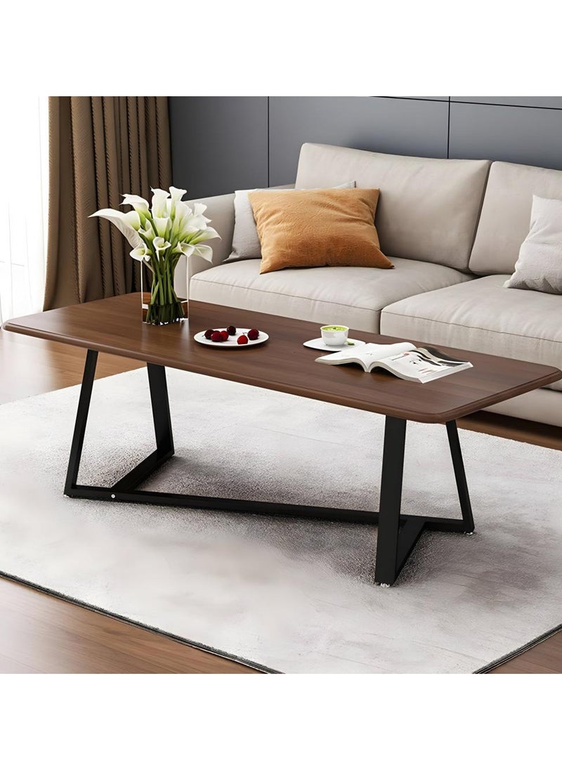 EXPERT - Rectangular coffee table with steel frame legs and a large elegant desk top-EI-204 - Image 1