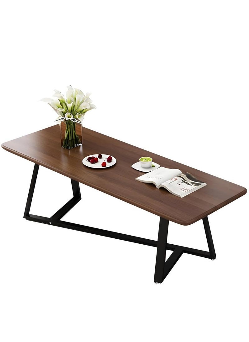 EXPERT - Rectangular coffee table with steel frame legs and a large elegant desk top-EI-204 - Image 1
