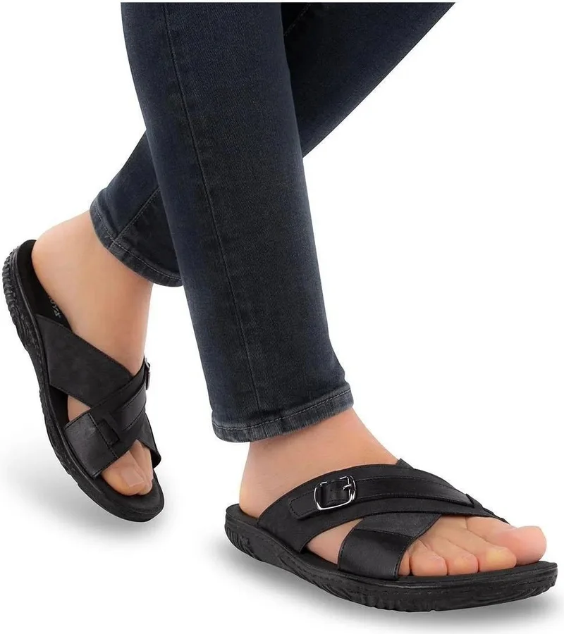 مويا Orthopedix Bond Cross Strap Men's Slippers 32304