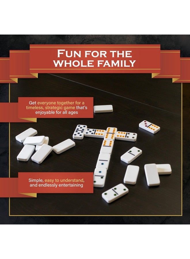 Continuum Games Family Traditions Double 6 Dominoes Tin Crystalline Dominoes - Image 3