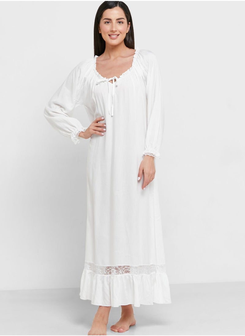 Khizana Lace Cut-out Detail Nightie  - Image 4