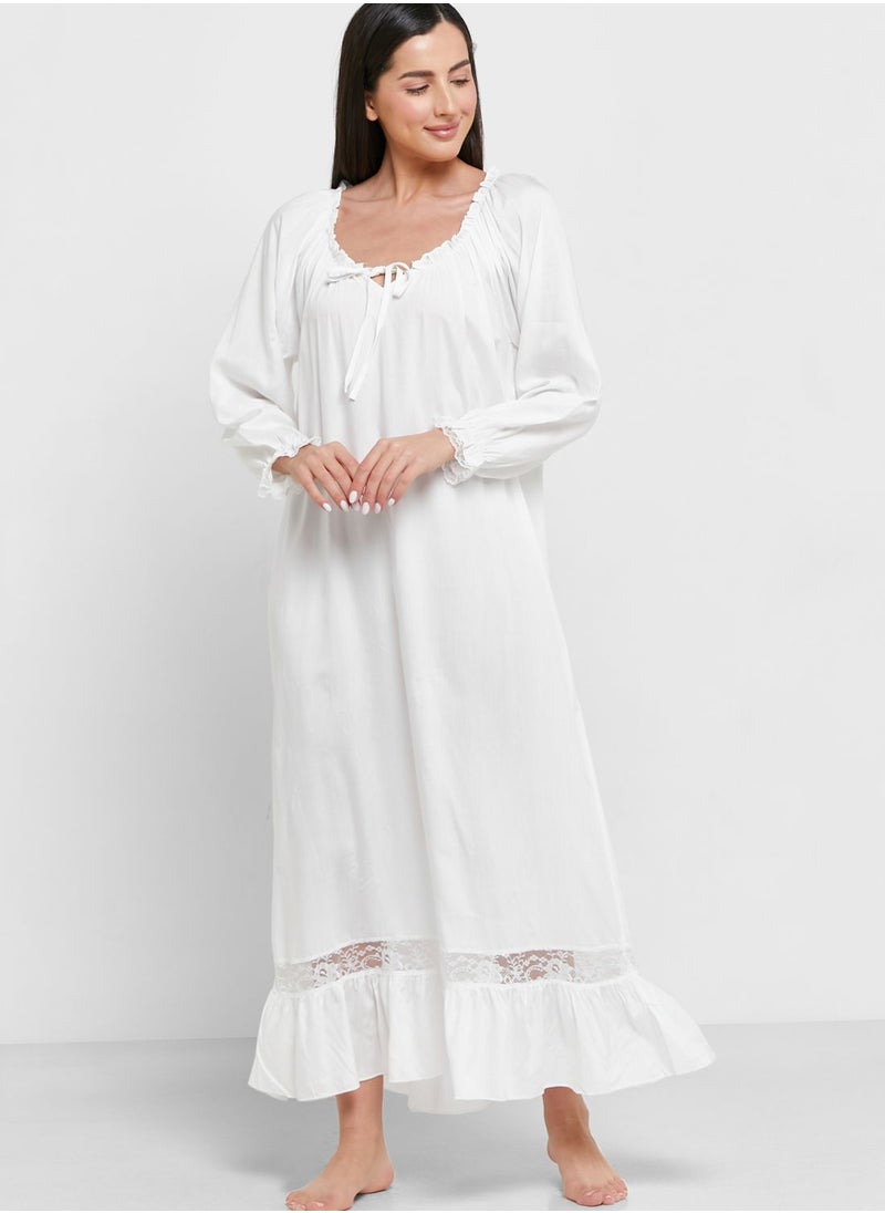 Khizana Lace Cut-out Detail Nightie  - Image 1