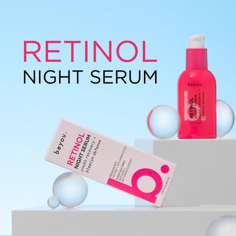 Beyou Retinol Anti Aging Night Face Serum, Youth Recover + Blemish Defense, 0.6 fl oz, Improve Signs Of Aging, Minimizing Breakouts, Plant-Based, Cruelty-Free, All Skin Types - Image 2