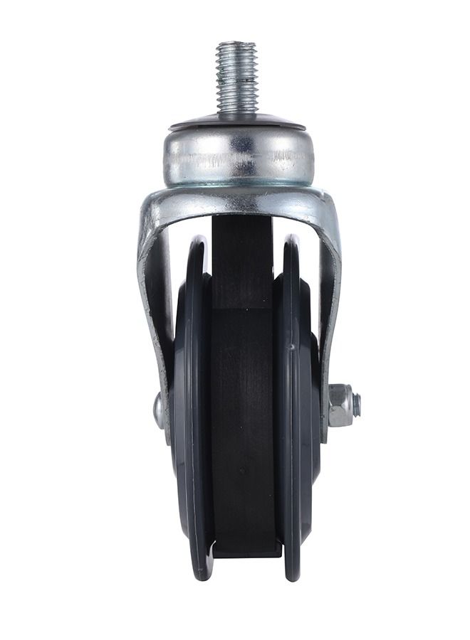 بي إم بي تولز كفر عربية تسوق 5 انش خط واحد - عجلة دوّارة من بولي يوريثين (PU) مع ساق ملولبة M12 وسطح لا يترك علامات - مثالية للعربات، وحوامل العرض، والاستخدامات الخفيفة في النقل - Image 3