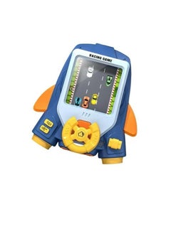 Generic Car racing simulator game for kids with steering wheel and sound effects 36×34cm  - Image 1