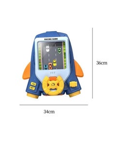 Generic Car racing simulator game for kids with steering wheel and sound effects 36×34cm  - Image 4