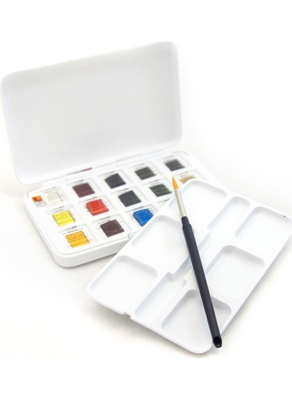 Talens Van Gogh Watercolor Set 12+3 Colors (Brush Gift)  - Image 3