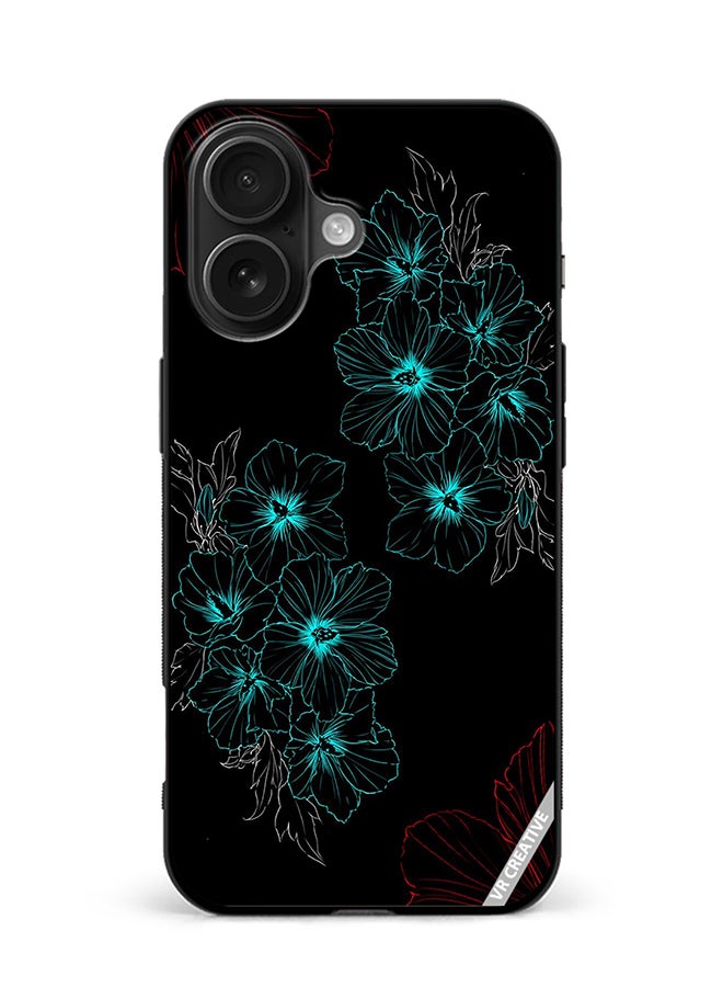 VR CREATIVE Protective Case Cover For Apple iPhone 16 Plus Flower Design Multicolour