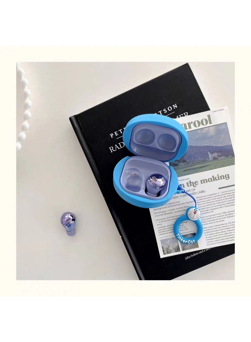 Case Compatible with Samsung Galaxy Buds 2 Case (2021) Galaxy Buds Pro Case (2021) Galaxy Buds Live Buds 2 Pro Cartoon Silicone Full Protective Cute Covers for Girls Women Blue - Image 5