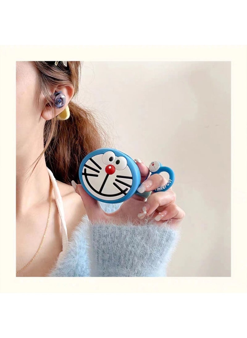 Case Compatible with Samsung Galaxy Buds 2 Case (2021) Galaxy Buds Pro Case (2021) Galaxy Buds Live Buds 2 Pro Cartoon Silicone Full Protective Cute Covers for Girls Women Blue - Image 2