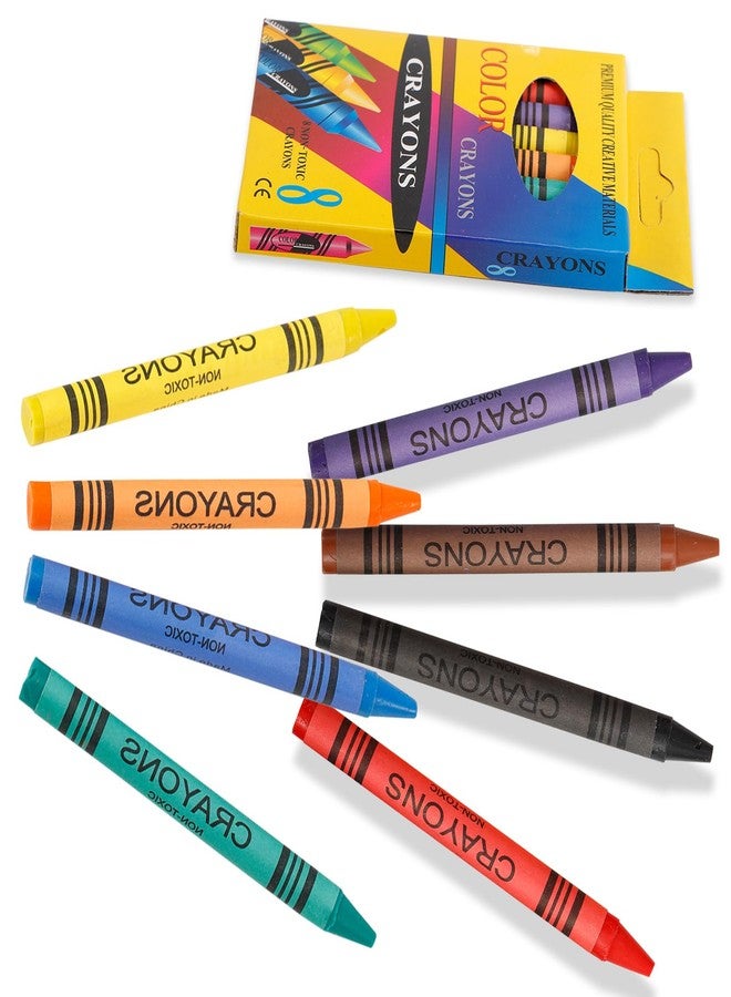 Tivcck 100 Sets of 8-Pack Crayons, 8 Colors, 800 Total, Perfect for Schools, Parties & Gifts - Image 1