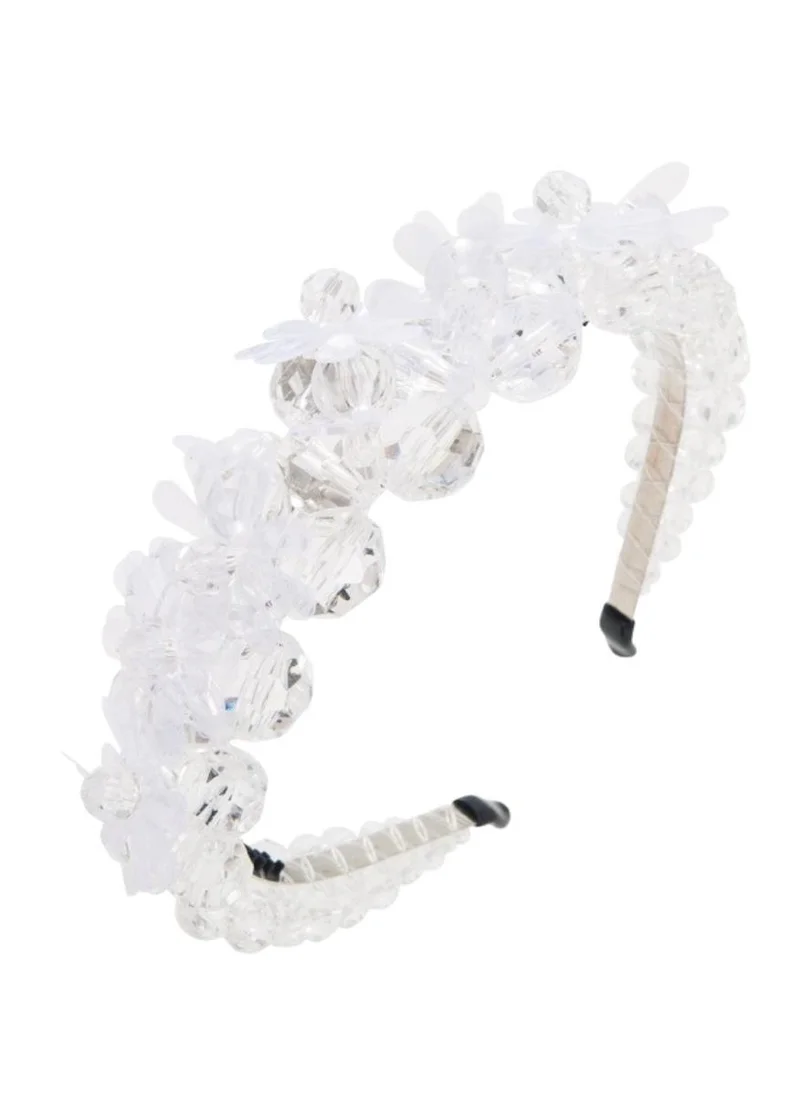 دىدانيالا Headband White Crystal Flowers For Women's and  Girls