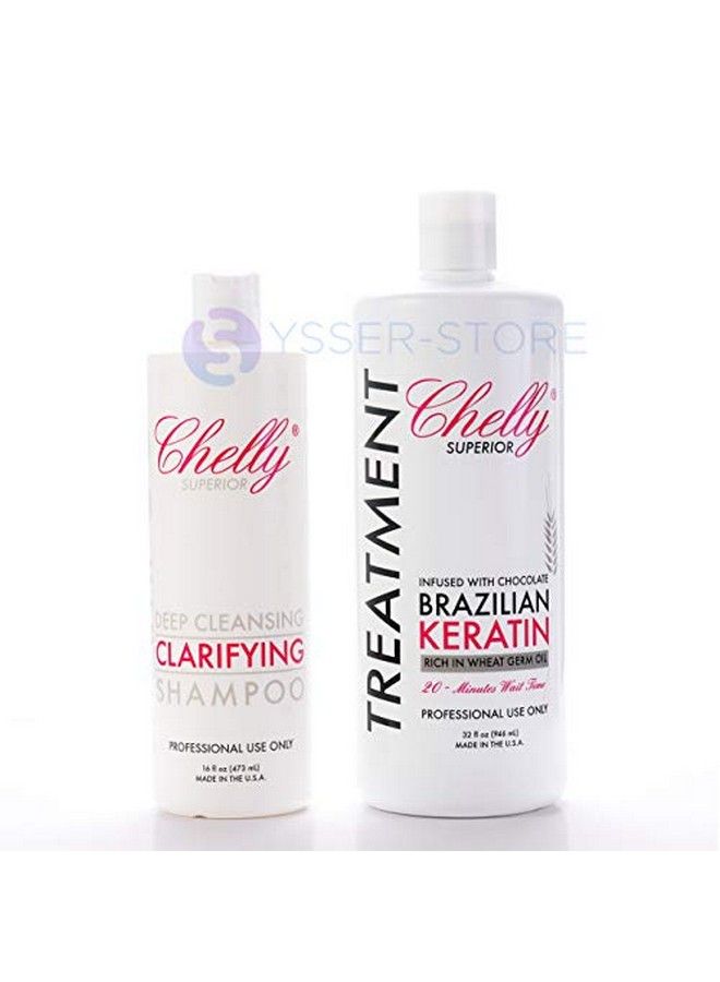 CHELLY Superior Brazilian Keratin Treatment Chocolate & Clarifiyng Shampoo Combo - Image 4