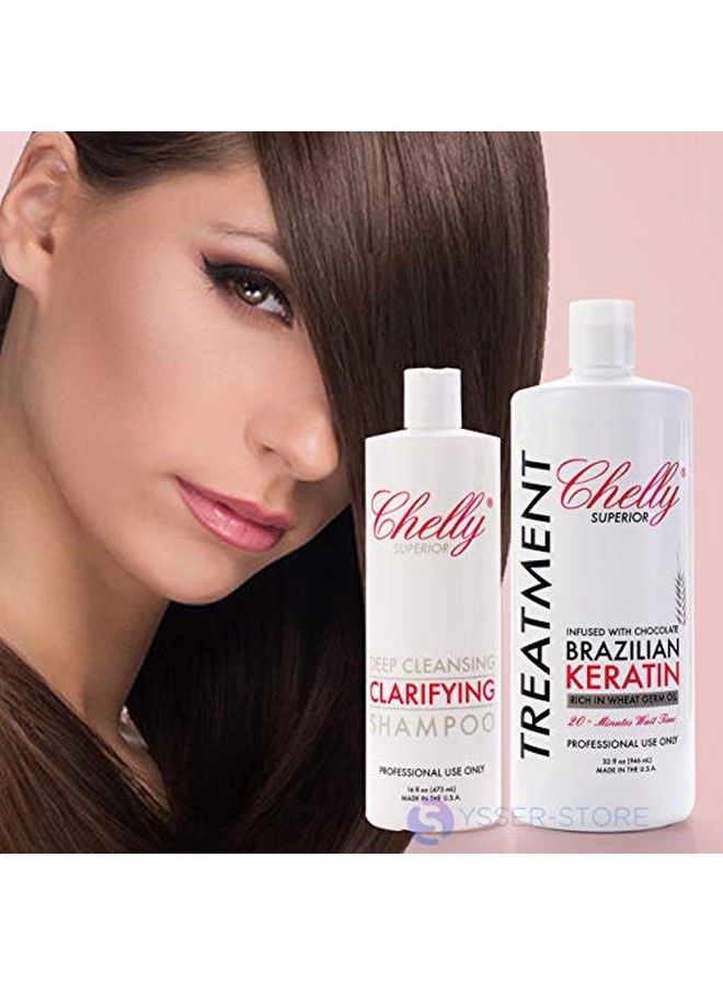 CHELLY Superior Brazilian Keratin Treatment Chocolate & Clarifiyng Shampoo Combo - Image 3
