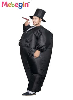 MEBEGIN Gentleman Shape Inflatable Suit, Groom Inflatable Costume with Blower and Battery Case, Funny Walking Doll Performance Costume, Adorable Blow up Pretend Toy Costume for Dess up Parties, Festivals and Cosplay Games, Suitable 150-195cm Height, 4 AA Batteries Required(Not Included)  - Image 5