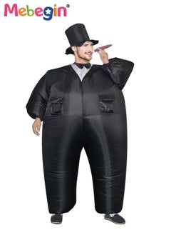 MEBEGIN Gentleman Shape Inflatable Suit, Groom Inflatable Costume with Blower and Battery Case, Funny Walking Doll Performance Costume, Adorable Blow up Pretend Toy Costume for Dess up Parties, Festivals and Cosplay Games, Suitable 150-195cm Height, 4 AA Batteries Required(Not Included)  - Image 4