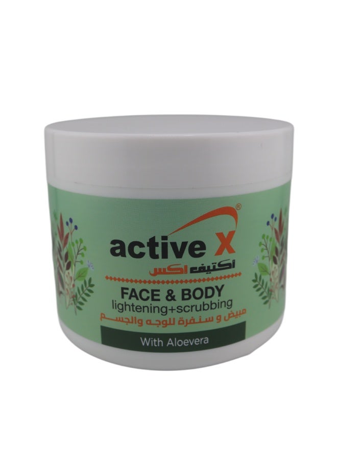Activex Face & Body Lightening Scrubbing Cream with Aloe Vera (150ml / 500 ml) – Gentle Exfoliating & Brightening Cream for Smooth, Glowing Skin