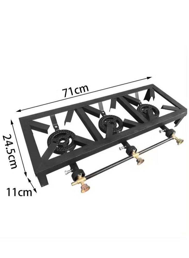 مايكروبلس موقد غاز مسال بثلاث شعلات، بقوة 3.0 كيلو باسكال | للتخييم | للنزهات | للاستخدام الخارجي | للاستخدام الداخلي، أسود Ps-8019 - Image 2