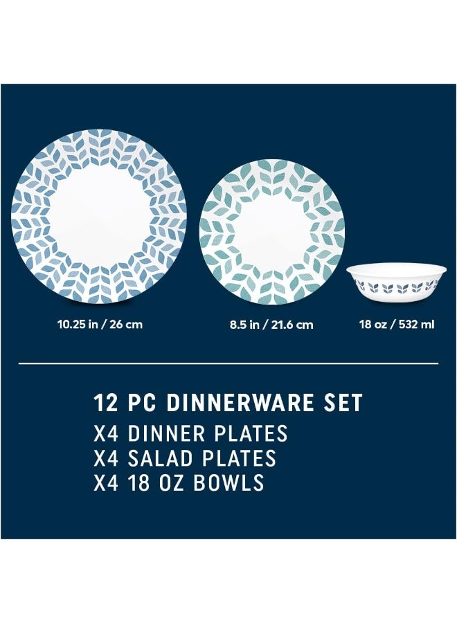 Corelle طقم عشاء كوريل نورثرن باينز، 12 قطعة - Image 2