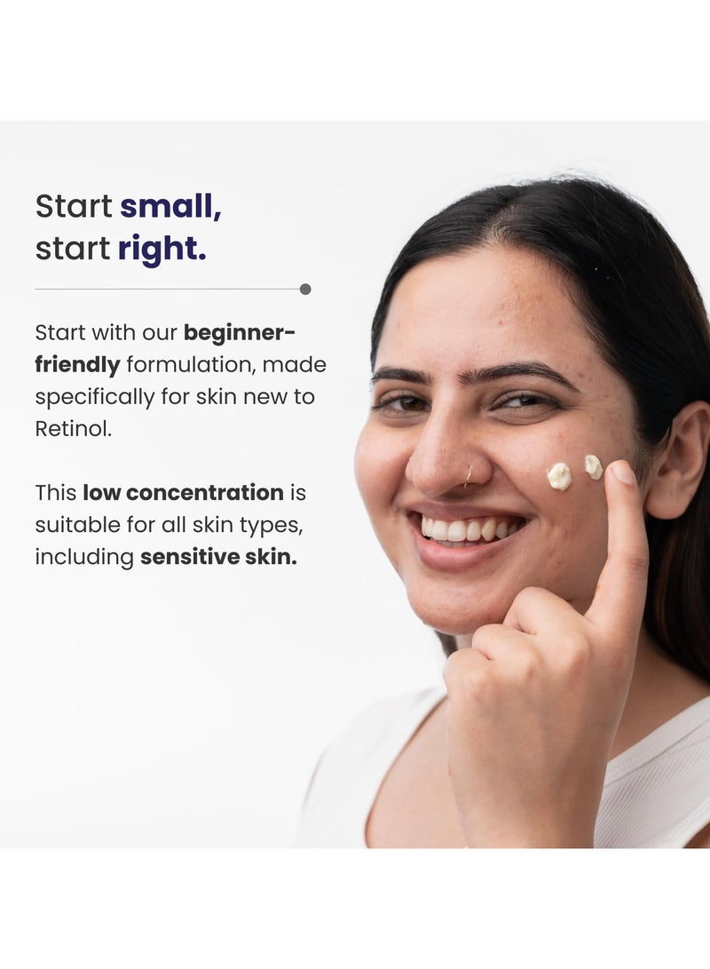RE' EQUIL 0.1% Retinol Night Cream | Repairs Wrinkles & Fine Lines | Improves Skin Firmness | Beginner Friendly | All Skin Types | 30G - Image 3