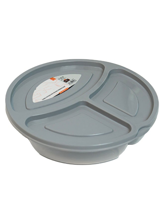 3-Compartment Food Storage Container Bundle with Lids – BPA-Free Meal Prep Lunch Boxes, Microwave, Freezer & Fridge Safe – 1.1L + 600ml, Durable Reusable Food Containers (Gray) - Image 3