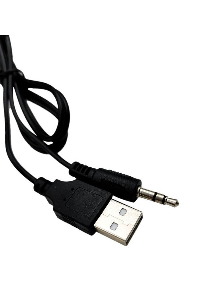 Kisonli USB Wired Portable Speaker Set Dual Speaker System with Volume Control Compatible with Laptop, Netbook, MP3, MP4 – Compact Desktop Sound Box, Black (2PCS) - Image 5