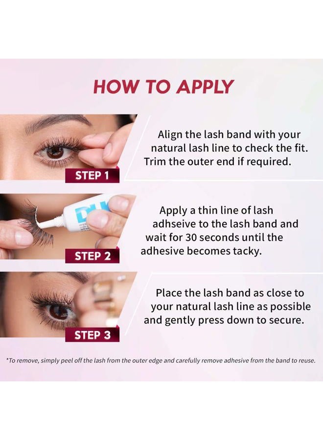 ARDELL Wispies Eyelashes Baby Demi - Black, Soft Band Dramatic Volume Wispy Lashes, 4 Pack - Image 4