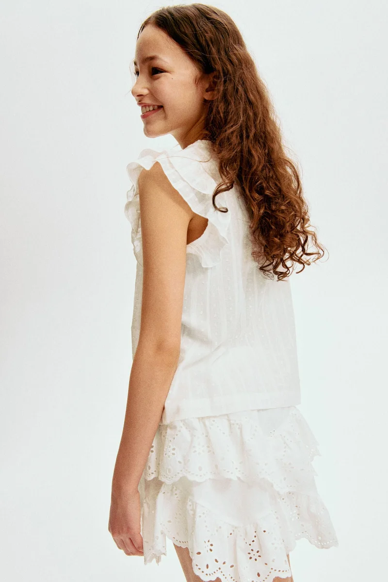 H&M Broderie anglaise cotton skirt