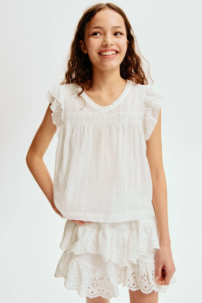 H&M Broderie anglaise cotton skirt