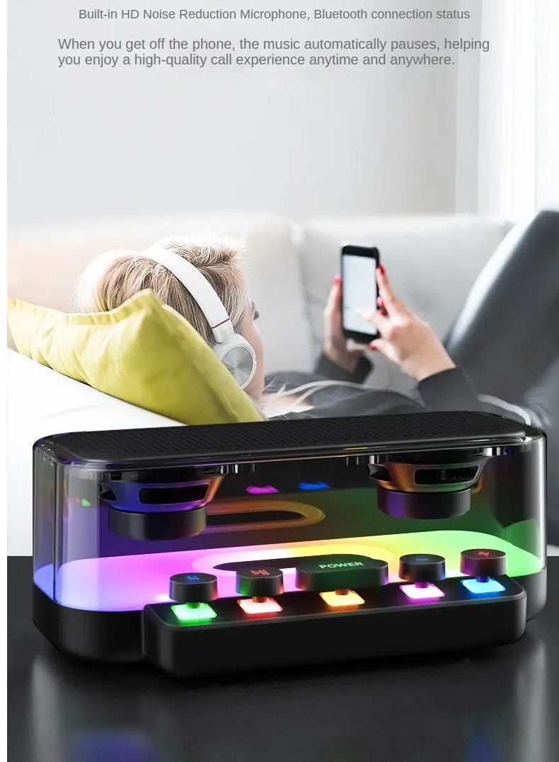 Mini Karaoke Machine For Adults Kids Portable Bluetooth Speaker With 2 Wireless Microphones Party Lights Pefect Gifts Karaoke Machine Supports FM Mode For Leisure - Image 1