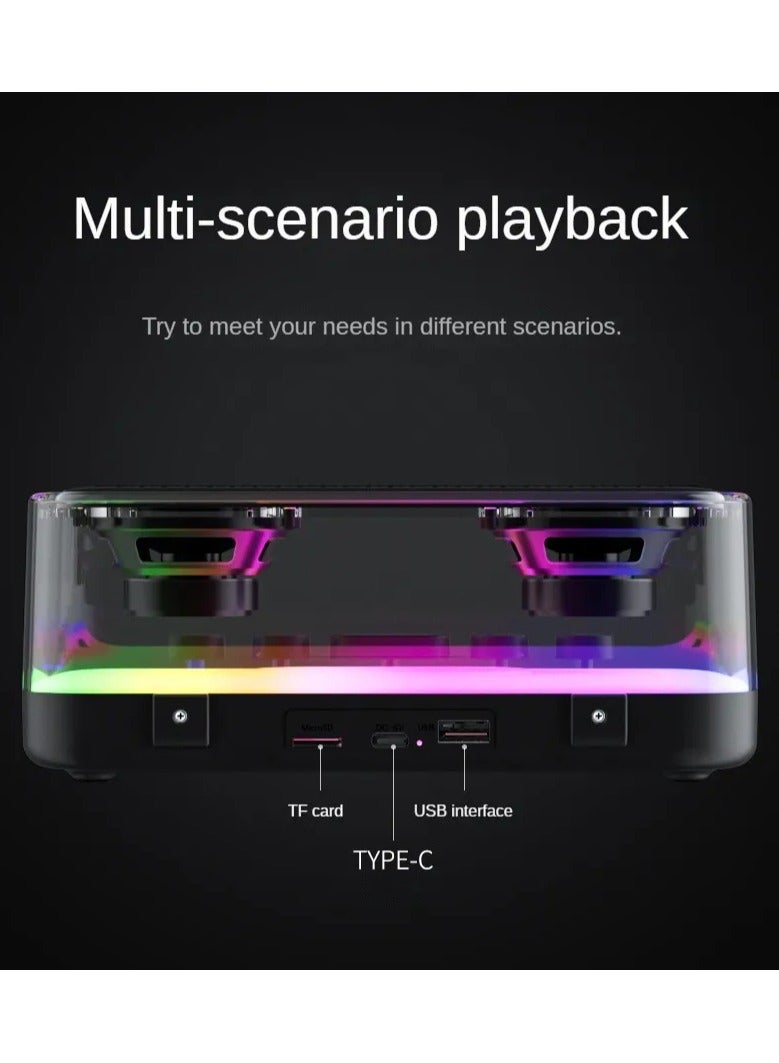 Mini Karaoke Machine For Adults Kids Portable Bluetooth Speaker With 2 Wireless Microphones Party Lights Pefect Gifts Karaoke Machine Supports FM Mode For Leisure - Image 2