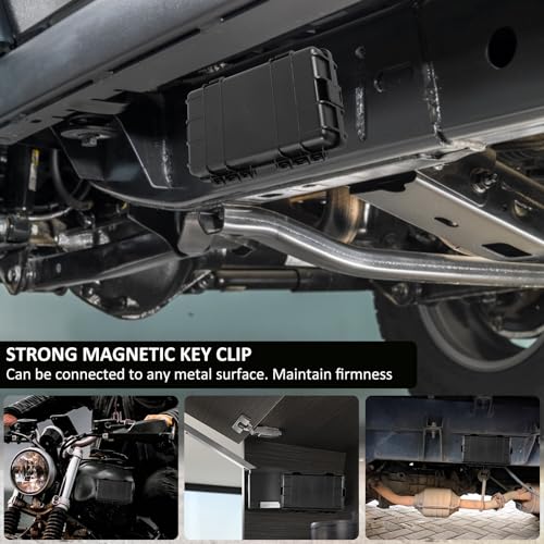 Abizarch Magnetic Key Box Under Car Vehicles, Hide A Key Magnetic Under Car Key Holder Spare Key Hider, Waterproof Hidden Key Holder Case for Outdoor Travel, Magnet Key Box Under Car - Image 2