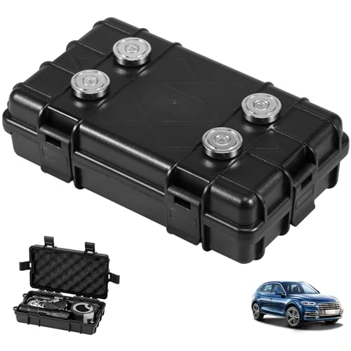 Abizarch Magnetic Key Box Under Car Vehicles, Hide A Key Magnetic Under Car Key Holder Spare Key Hider, Waterproof Hidden Key Holder Case for Outdoor Travel, Magnet Key Box Under Car - Image 1