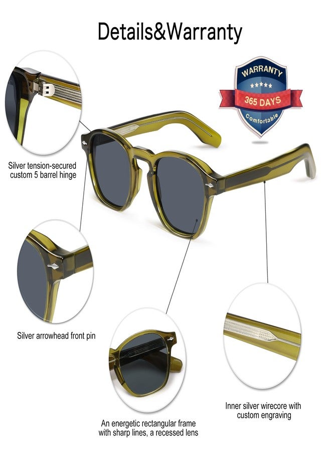 VANLINKER Retro Small Square Sunglasses for Men Women Thin Cube Shades Vintage Slim Frames Intellectual Style VL9774 - Image 5