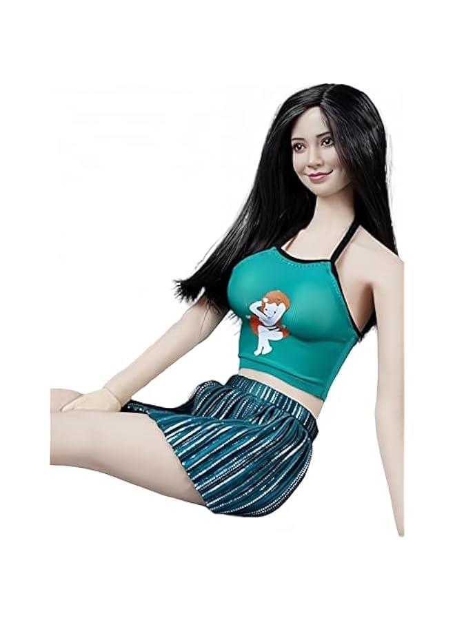 1/6 Scale 12 Inches Female Figure Doll, Handmade Dress Costume, Outfit for Phicen,TBLeague JIAOU Action Figure CM190(Green) 